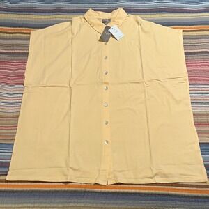 J Jill Bisque Button Front Sleeveless Collared Shirt Top‎ Plus Size 1X